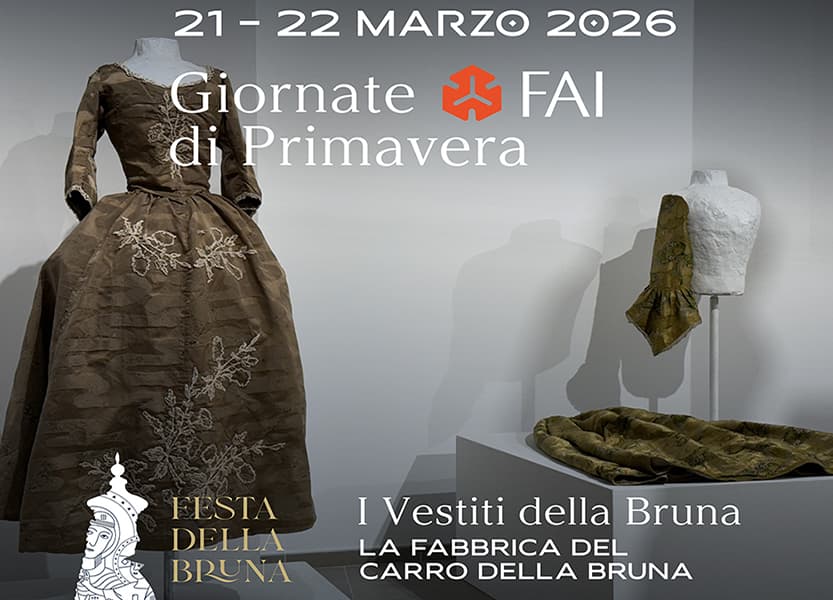 Festa della Bruna 2026. Giornate FAI di Primavera 2026, 21 – 22 marzo: la Fabbrica del Carro della Bruna apre le porte al pubblico