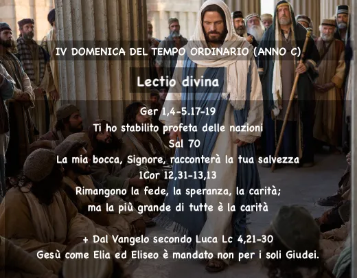 IV DOMENICA DEL TEMPO ORDINARIO (ANNO C) -Lectio divina