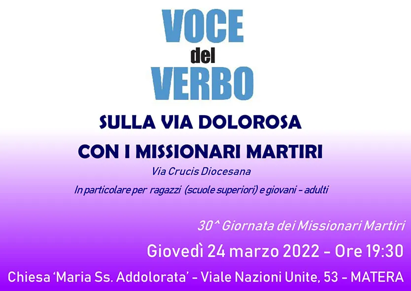 XXX Giornata Missionaria dei Martiri