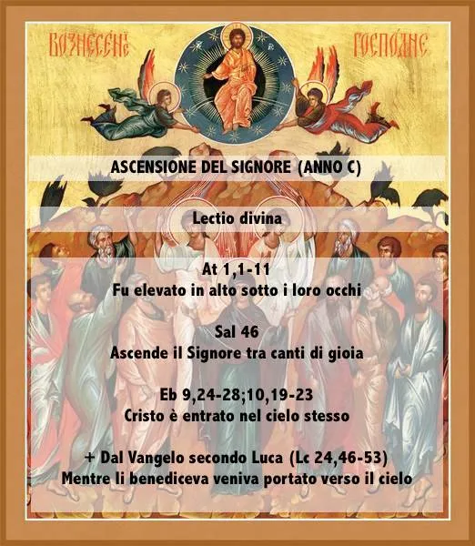 ASCENSIONE DEL SIGNORE (ANNO C) – Lectio divina￼
