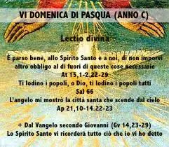 VI DOMENICA DI PASQUA (ANNO C) – Lectio divina￼