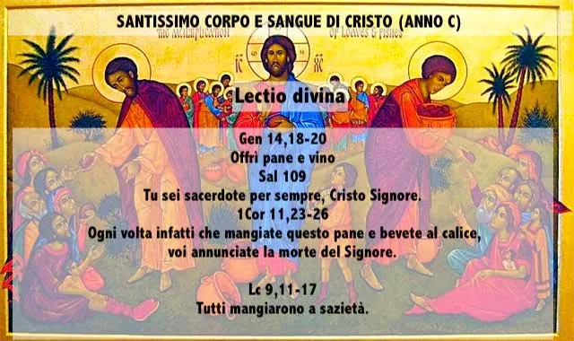 SANTISSIMO CORPO E SANGUE DI CRISTO (ANNO C) – Lectio divina￼