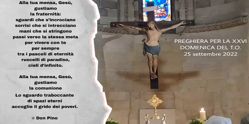 Preghiera per la Ventiseiesima Domenica del tempo ordinario 2022