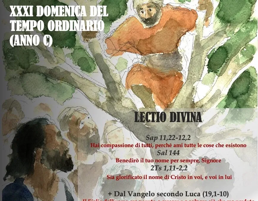 XXXI DOMENICA DEL TEMPO ORDINARIO (ANNO C) – LECTIO DIVINA￼