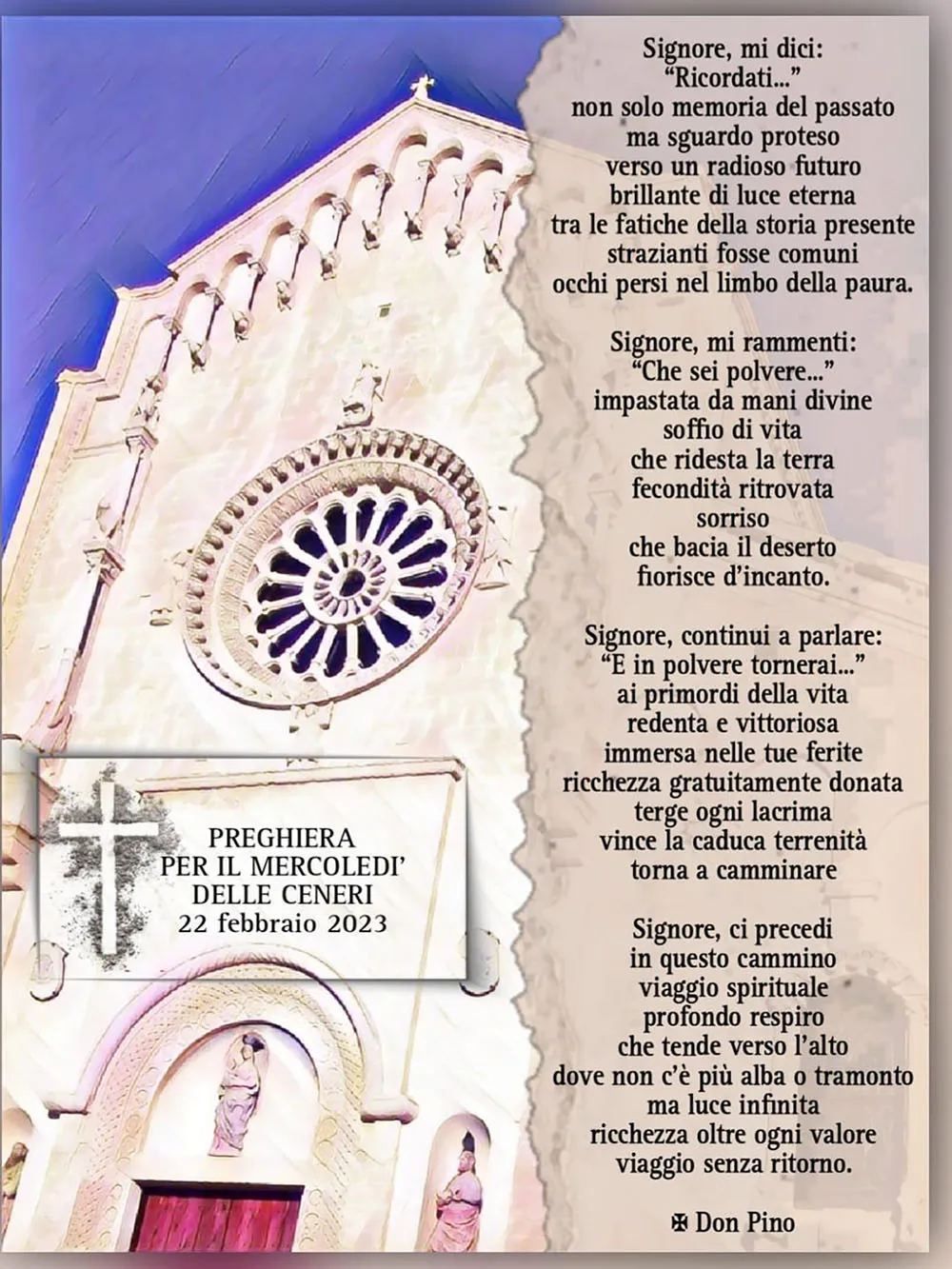 Preghiera per il Mercoledì delle Ceneri 2023