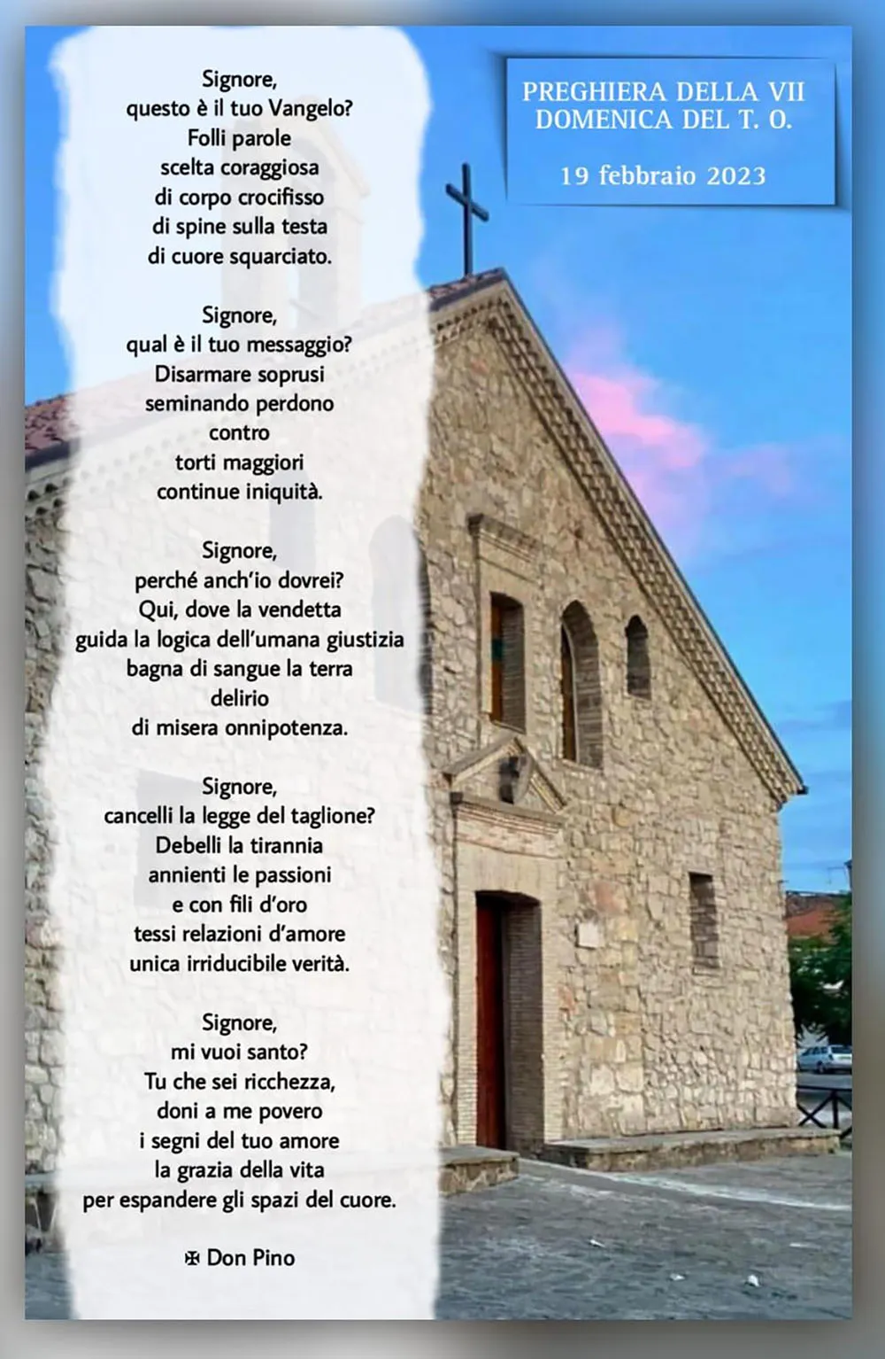 preghiera per la Settima Domenica del tempo ordinario 2023