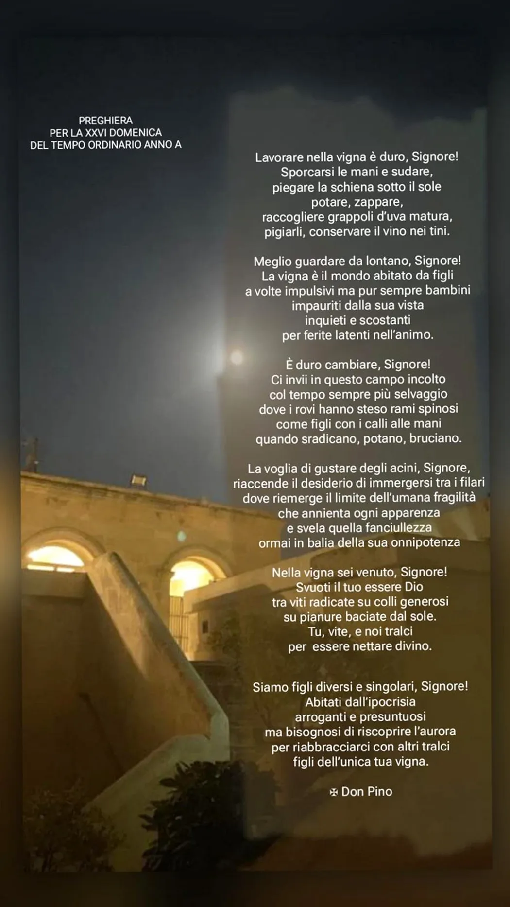Preghiera per la XXVI Domenica del tempo ordinario 2023