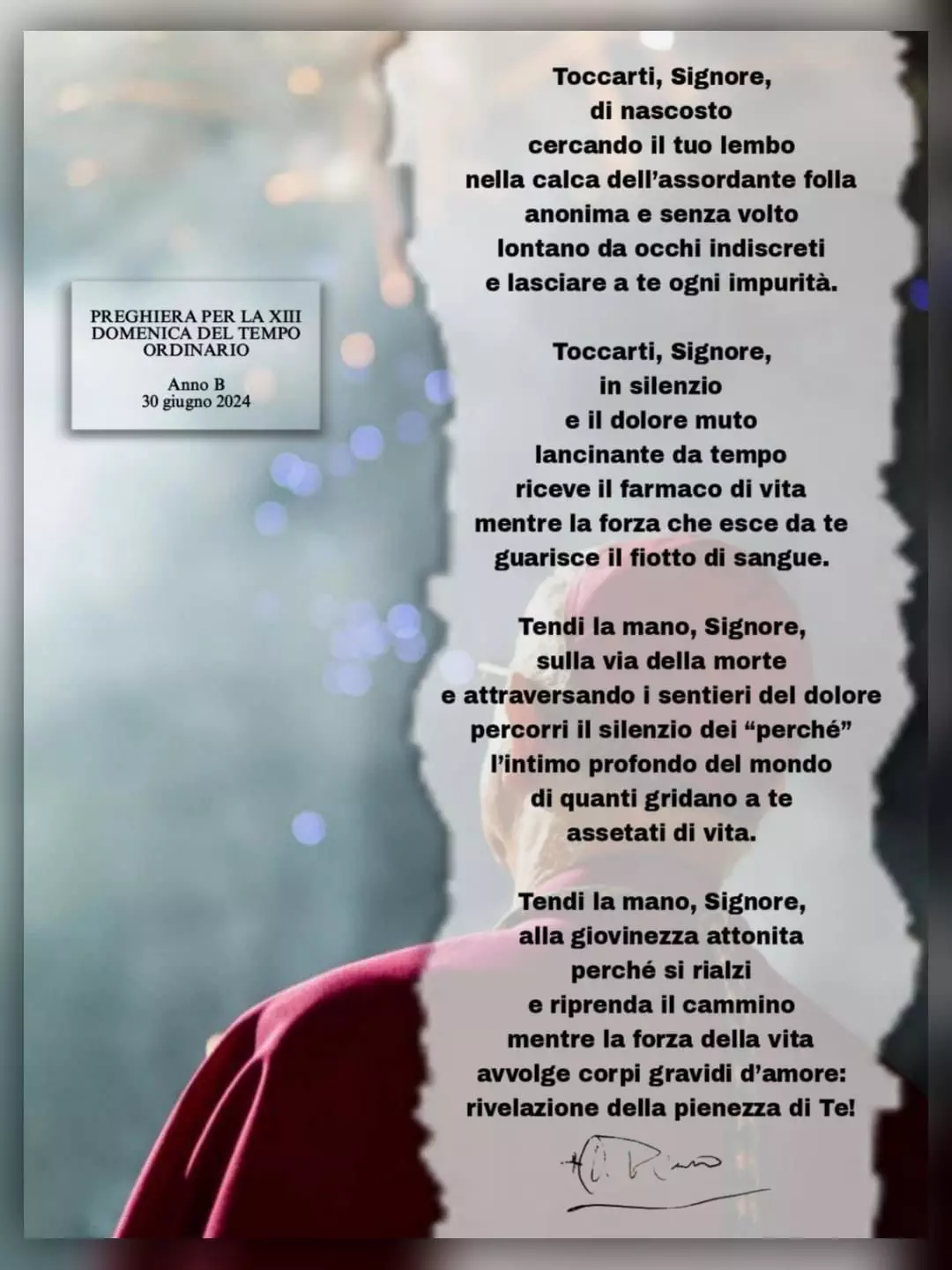 Preghiera per la XIII Domenica del tempo ordinario 2024