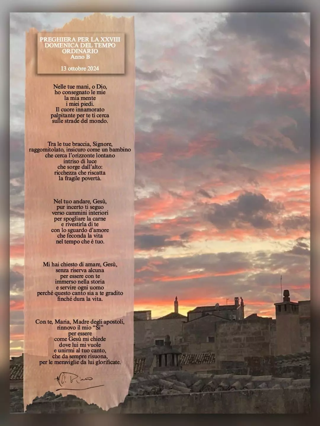 Preghiera per la XXVIII Domenica del tempo ordinario 2024