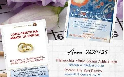 PERCORSI DI PREPARAZIONE AL MATRIMONIO 2024/25  Vicaria Matera