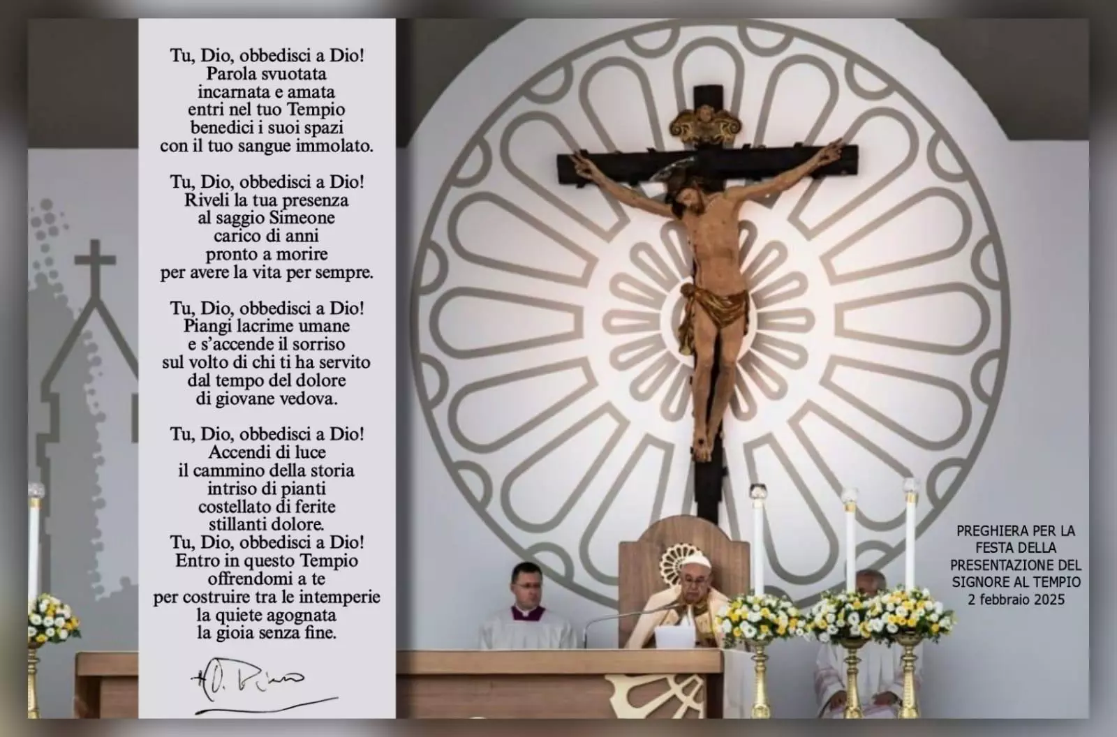 Preghiera per la Festa della Presentazione del Signore al tempio - 2-02-25