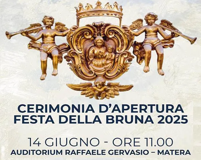 Matera dà il via alla Festa della Bruna 2025: il 14 giugno la Cerimonia di Apertura all’auditorium Gervasio