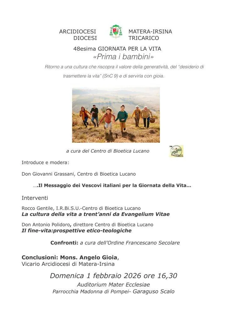 Locandina Giornata per la Vita 2026
