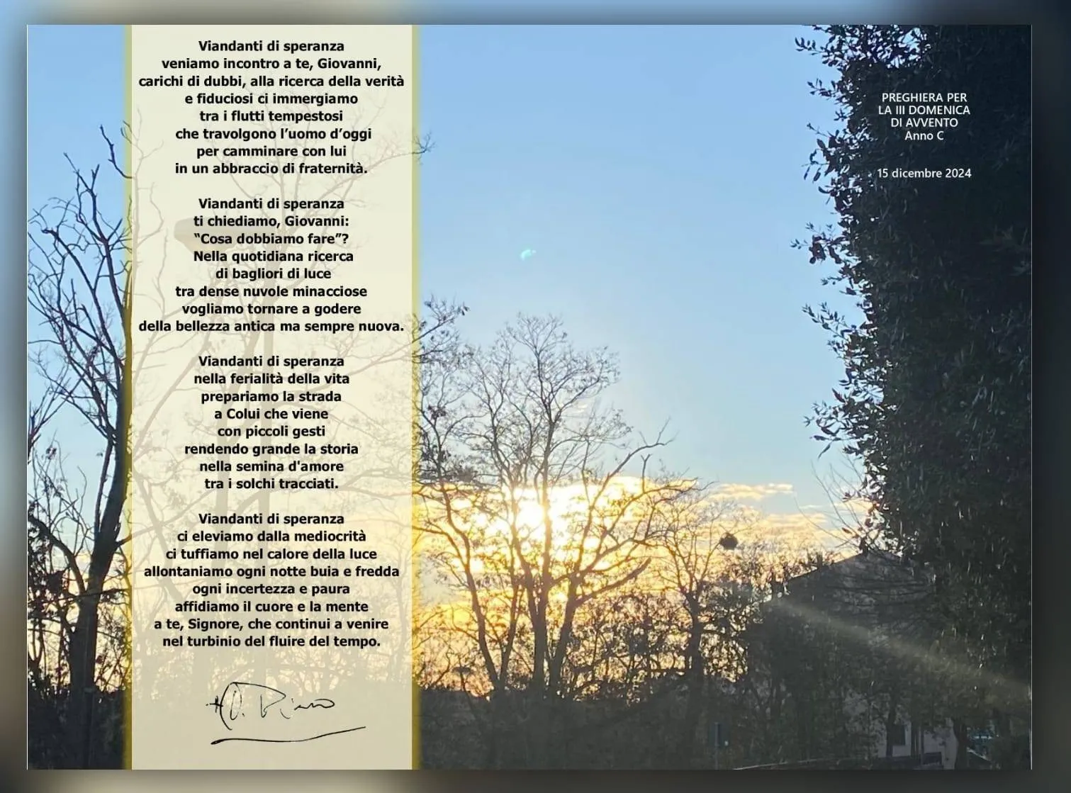 Terza Domenica Di Quaresima 2024 Preghiera per la Terza Domenica di Avvento 2024 - Chiesa di Matera-Irsina